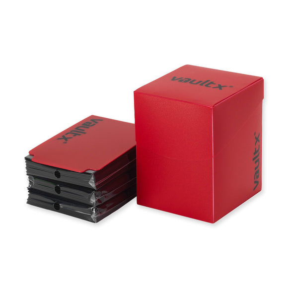 Vault X - Large Deck Box 100+ & 150 Sleeves - Red (8039547732215)
