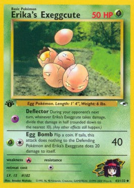 Gym Heroes - 1st Edition - 43/132 : Erika's Exeggcute (Non Holo) (7972740366583)