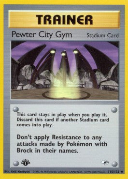 Gym Heroes - 1st Edition - 115/132 : Pewter City Gym (Non Holo) (7964580315383)