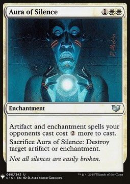 MTG - Mystery Booster - 060/342 : Aura of Silence (Non Foil) (8002244378871)