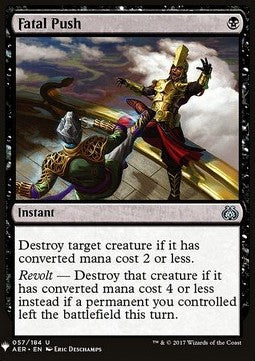 MTG - Mystery Booster - 057/184 : Fatal Push (Non Foil) (8002244870391)
