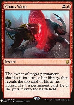 MTG - Mystery Booster - 114/309 : Chaos Warp (Non Foil) (8105950740727)