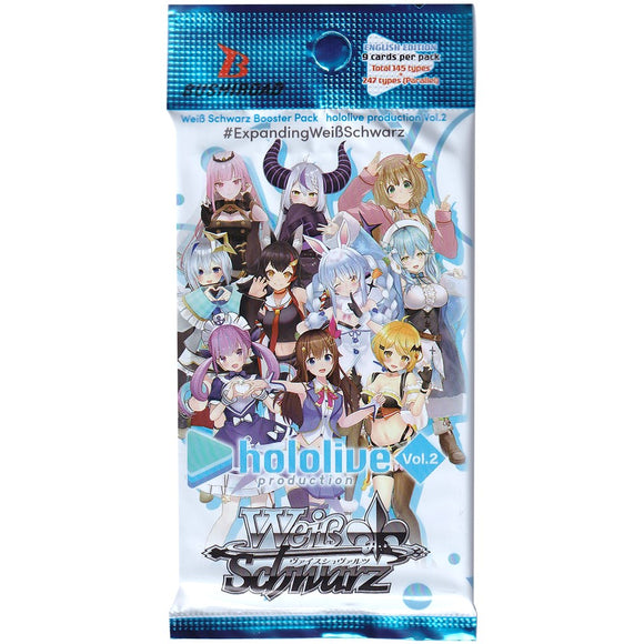 Weiss Schwarz Card Game - Hololive Production Vol.2 - Booster Pack - (9 Cards) (7913193046263)