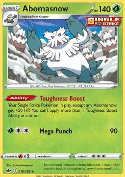 SWORD AND SHIELD, Chilling Reign - 010/163 : Abomasnow (Reverse Holo) (8037250138359)