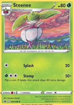 SWORD AND SHIELD, Chilling Reign - 014/163 : Steenee (Reverse Holo) (8037253677303)