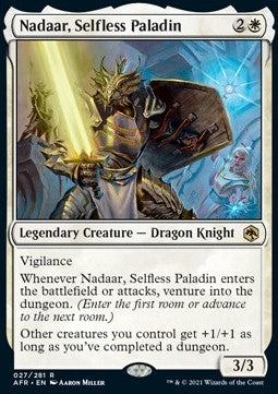 MTG - Adventures in the Forgotten Realms - 027/281 : Nadaar, Selfless Paladin (Non Foil) (8107617452279)