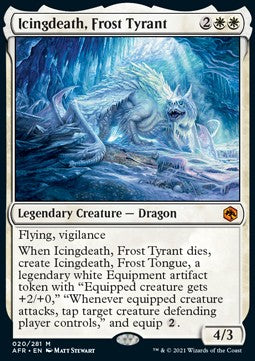 MTG - Adventures in the Forgotten Realms - 020/281 : Icingdeath, Frost Tyrant (Non Foil) (8040821981431)