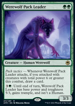 MTG - Adventures in the Forgotten Realms - 211/281 : Werewolf Pack Leader (Foil) (8107110924535)