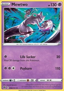 SWORD AND SHIELD, Brilliant Stars - 056/172 : Mewtwo (Reverse Holo) (8037356798199)