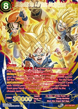 Dragon Ball Super - Ultimate Squad - BT17-009 : SS Son Goku, Pan, & SS Trunks, Galactic Explorers (Special Rare) (8114620727543)