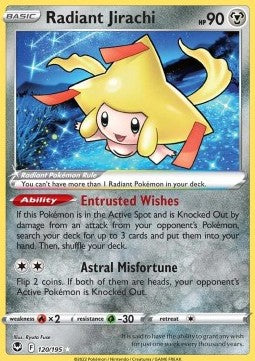 SWORD AND SHIELD, Silver Tempest - 120/195 : Radiant Jirachi (Radiant Rare) (7972741316855)