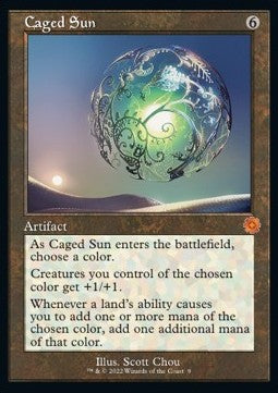MTG - The Brothers' War - Retro Frame Artifacts - 009 : Caged Sun (Retro Frame) (Foil) (8073504817399)