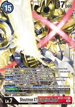 Digimon - Across Time - BT12-112 : Shoutmon X7: Superior Mode (Secret Rare) (8176743383287)