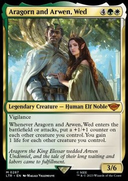 MTG - LOTR: Tales of Middle Earth - 0287 : Aragorn and Arwen, Wed (Foil) (7967752978679)