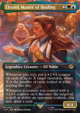 MTG - LOTR: Tales of Middle Earth - 0447 : Elrond, Master of Healing (Foil) (Borderless) (8105844670711)