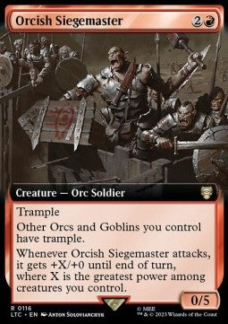 MTG - LOTR: Tales of Middle Earth: Commander - 0116 : Orcish Siegemaster (Borderless) (Non Foil) (8106965958903)