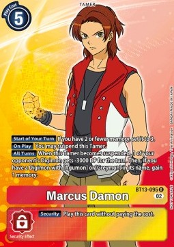 Digimon - Battle Of Omni - BT13-095 : Marcus Damon (Tamer Rare) (Alt Art) (8176738107639)