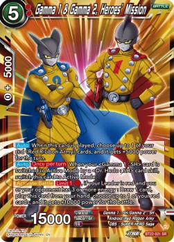 Dragon Ball Super - Critical Blow - BT22-021 : Gamma 1 & Gamma 2, Heroes´ Mission (Super Rare) (8118967501047)