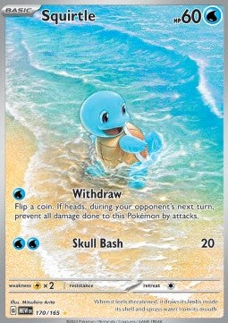 SCARLET AND VIOLET, Pokemon 151 - 170/165 : Squirtle (Illustration Rare) (8097496531191)
