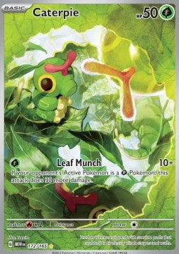 SCARLET AND VIOLET, Pokemon 151 - 172/165 : Caterpie (Illustration Rare) (7983017820407)