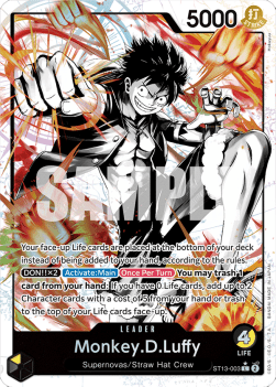One Piece - Ultra Deck: The Three Brothers - ST13-003 : Monkey.D.Luffy (Parallel) (8216390566135)
