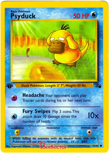 Fossil - 1st Edition - 53/62 : Psyduck (Non Holo) (7964571894007)