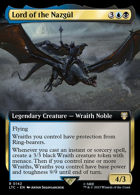 MTG - LOTR: Tales of Middle Earth - Commander - 0142 : Lord of the Nazgul (Borderless) (7945477521655)
