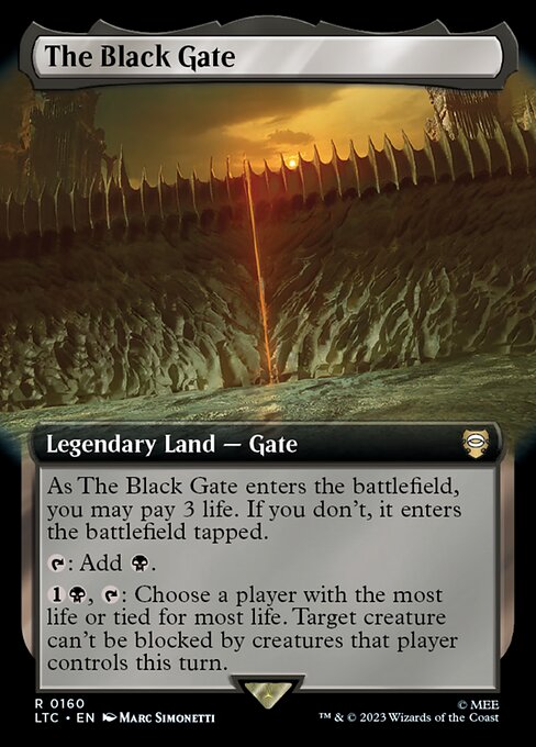 MTG - LOTR: Tales of Middle Earth - Commander - 0160 : The Black Gate (Borderless) (7945477619959)