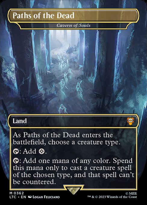 MTG - LOTR: Tales of Middle Earth - Commander - 0362 : Paths of the Dead - Cavern of Souls (Borderless) (7945463136503)