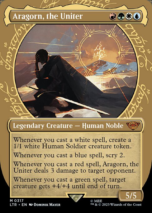 MTG - LOTR: Tales of Middle Earth - 0317 : Aragorn, the Uniter (Showcase Foil) (7945468870903)
