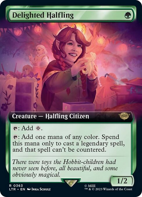 MTG - LOTR: Tales of Middle Earth - 0363 : Delighted Halfling (Borderless) (7945474244855)