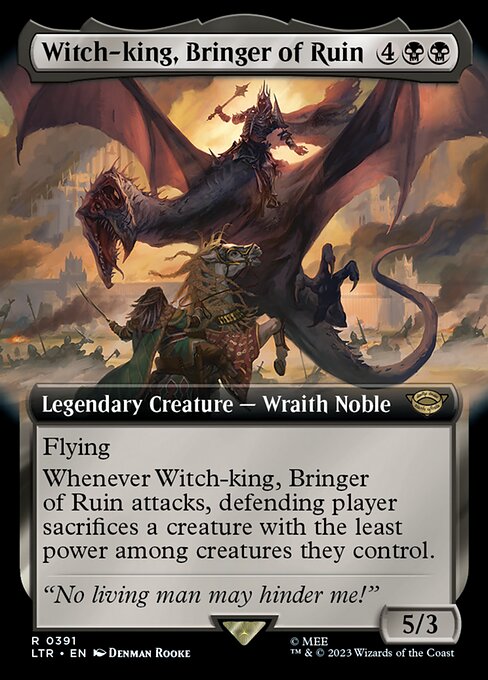 MTG - LOTR: Tales of Middle Earth - 0391 : Witch-king, Bringer of Ruin (Borderless) (7945475129591)