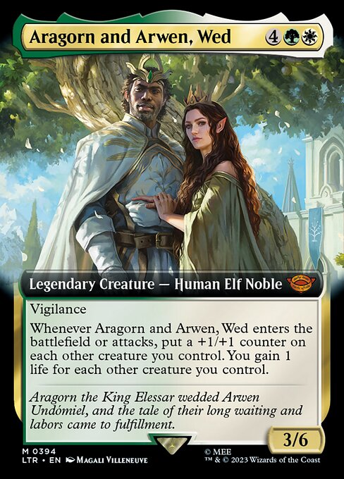 MTG - LOTR: Tales of Middle Earth - 0394 : Aragorn and Arwen, Wed (Borderless) (7945468182775)