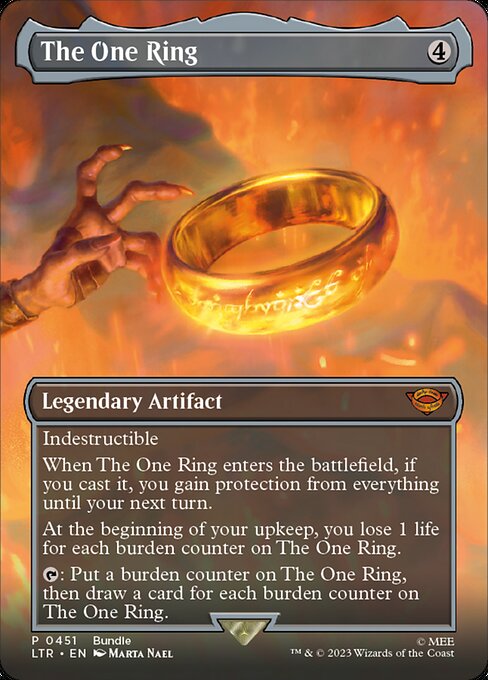 MTG - LOTR: Tales of Middle Earth - 0451 : The One Ring (Borderless Foil) (7945472409847)