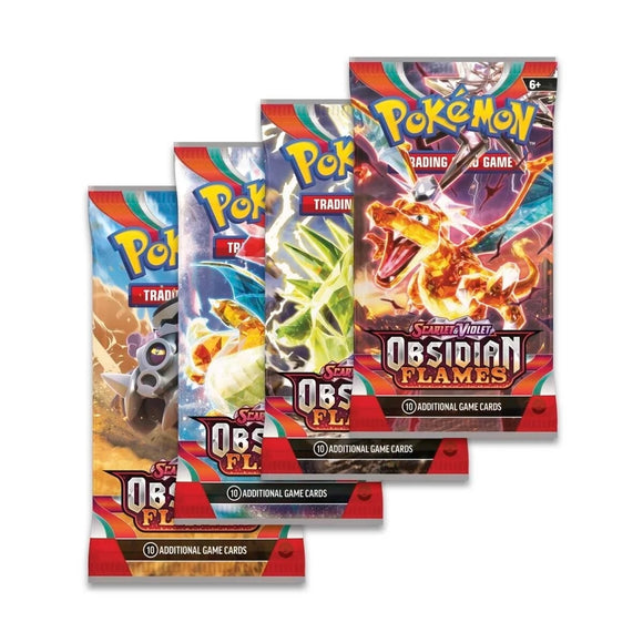 Pokemon - 4x Booster Pack (Art Set) - Scarlet & Violet Obsidian Flames (7932853846263)