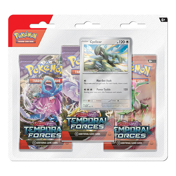 Pokemon - 3 Pack Blister: (Cyclizar) - Scarlet & Violet Temporal Forces (8069356257527)