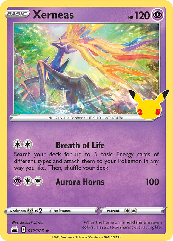 SWORD AND SHIELD, Celebrations - 12/25 : Xerneas (Holo) (7096297652390)