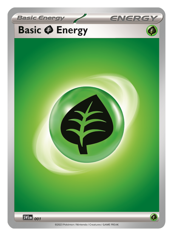 SCARLET AND VIOLET - 001 : Grass Energy x 5 (Non Holo) (7911339983095) (7911340605687)