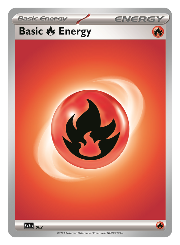 SCARLET AND VIOLET - 002 : Fire Energy x 5 (V1) (7911340212471)