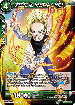 Dragon Ball Super - Cross Spirits - BT14-070 : Android 18, Ready for a Fight (Foil) (7913404530935)
