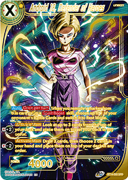 Dragon Ball Super - Cross Spirits - BT14-093 : Android 18, Defender of Heroes (Special Rare) (7913416360183)