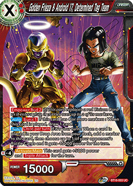 Realm of The Gods - BT16-003 : Golden Frieza & Android 17, Determined Tag Team (Non Foil) (7550813110519)
