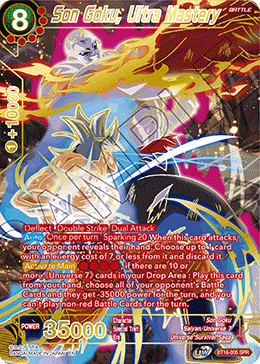 Realm of The Gods - BT16-005 : Son Goku, Ultra Mastery (Special Rare) (7550465966327)