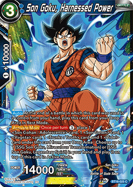 Realm of The Gods - BT16-025 : Son Goku, Harnessed Power (Non Foil) (7550759141623)