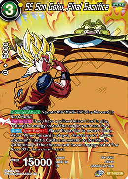 Dragon Ball Super - Ultimate Squad - BT17-093 : SS Son Goku, Final Sacrifice (Super Rare) (Sealed Box Topper) (7913757933815)