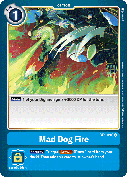 Special Booster - BT1-096 : Mad Dog Fire (Option Rare) (6912488079526)