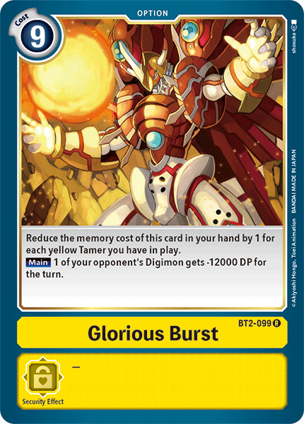 Special Booster - BT2-099 : Glorious Burst (Option Rare) (6912501448870)