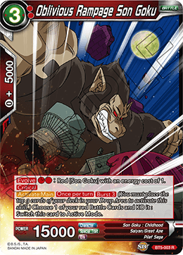 Miraculous Revival, - BT5-003 R : Oblivious Rampage Son Goku (Foil Rare) (6775510991014)