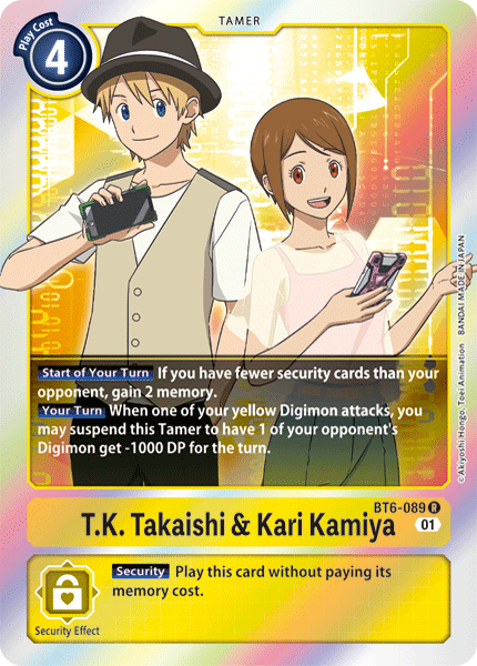Digimon - Double Diamond - BT6-089 : T.K. Takaishi & Kari Kamiya (Tamer Rare) (7828364689655)