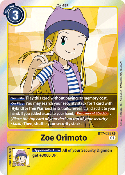 Next Adventure - BT7-088 : Zoe Orimoto (Tamer Rare) (7546781401335)